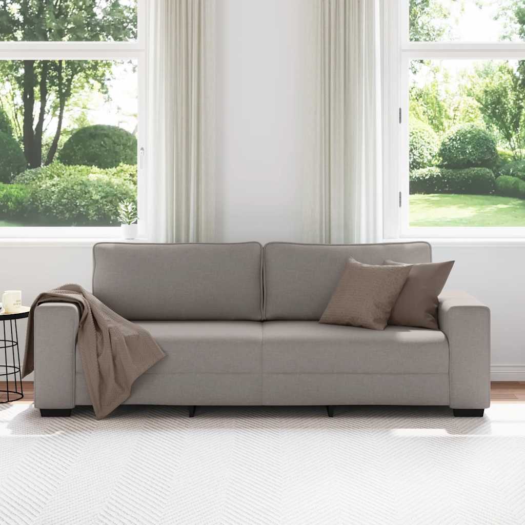 vidaXL 3-zitsbank Taupe 180 cm Stof