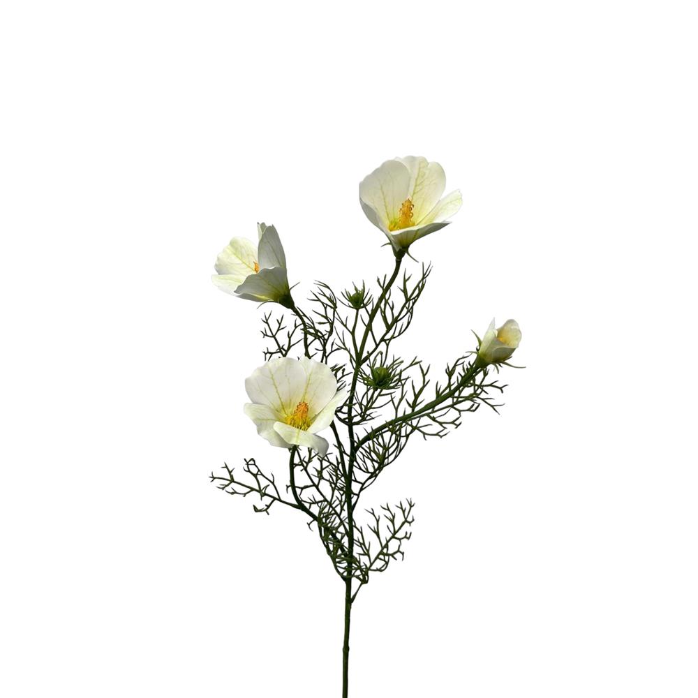 Roberts Collection Kunstbloem hibiscus spray 68cm wit