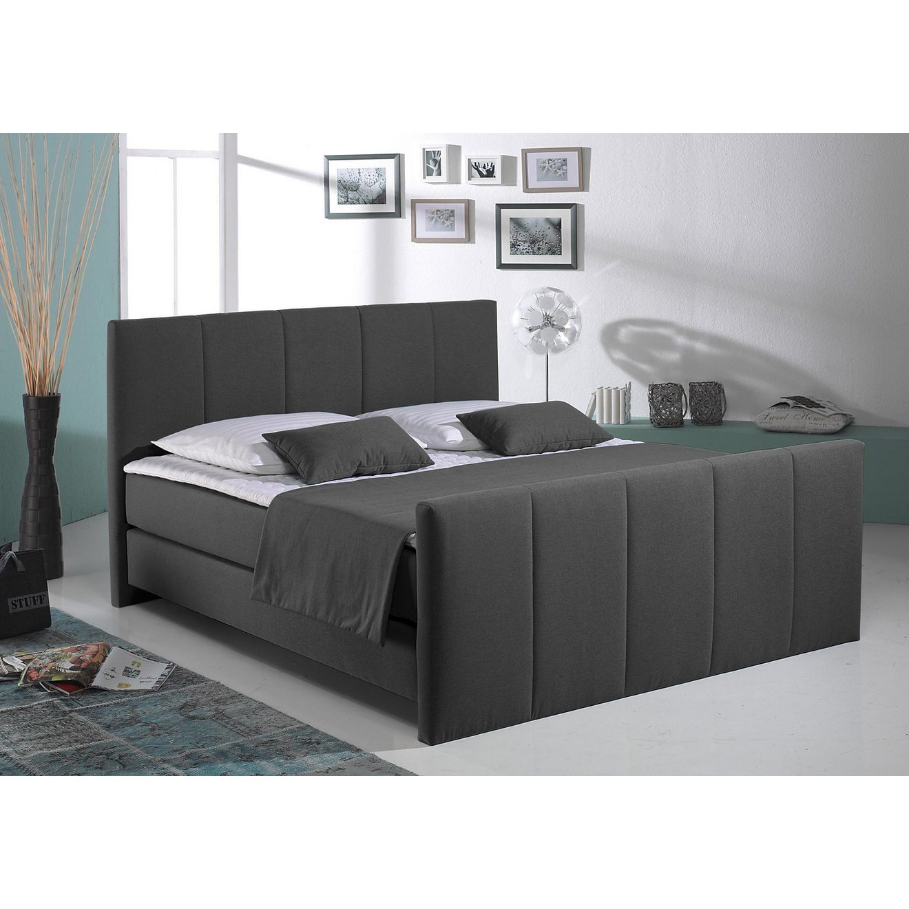 Home affaire Boxspring Portland in 3 breedten, 3 matrassoorten en 2 hardheden, incl. topmatras