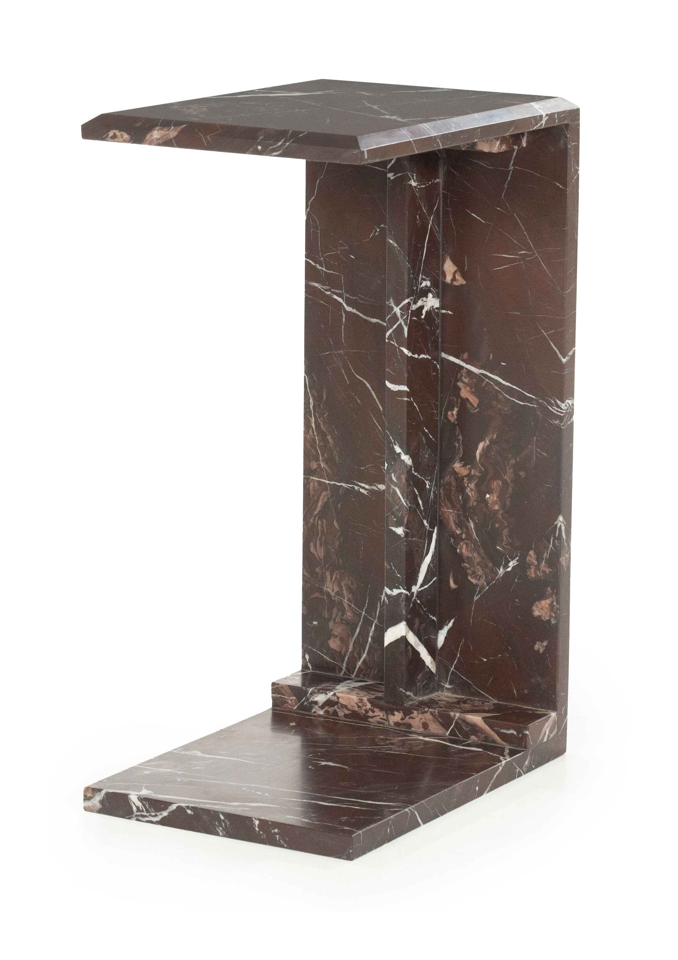 By-Boo Laptoptafel Mirage Marmer - Rood - Vierkant