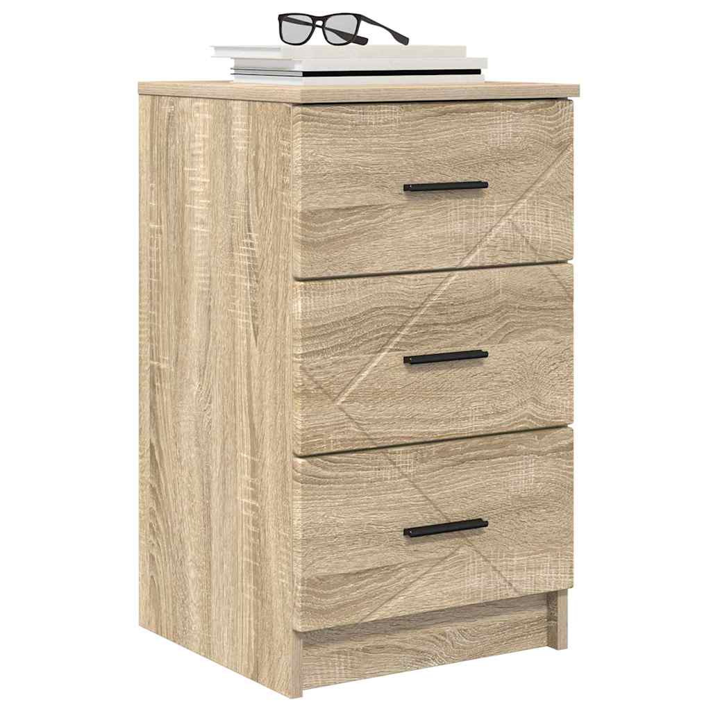 vidaXL Nachtkastje met lade Sonoma eiken 38 x 38 x 66 cm Bewerkt hout