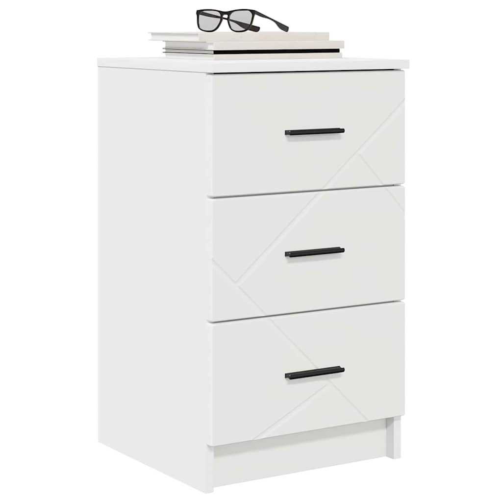 vidaXL Nachtkastje met lade Wit 38 x 38 x 66 cm Bewerkt hout
