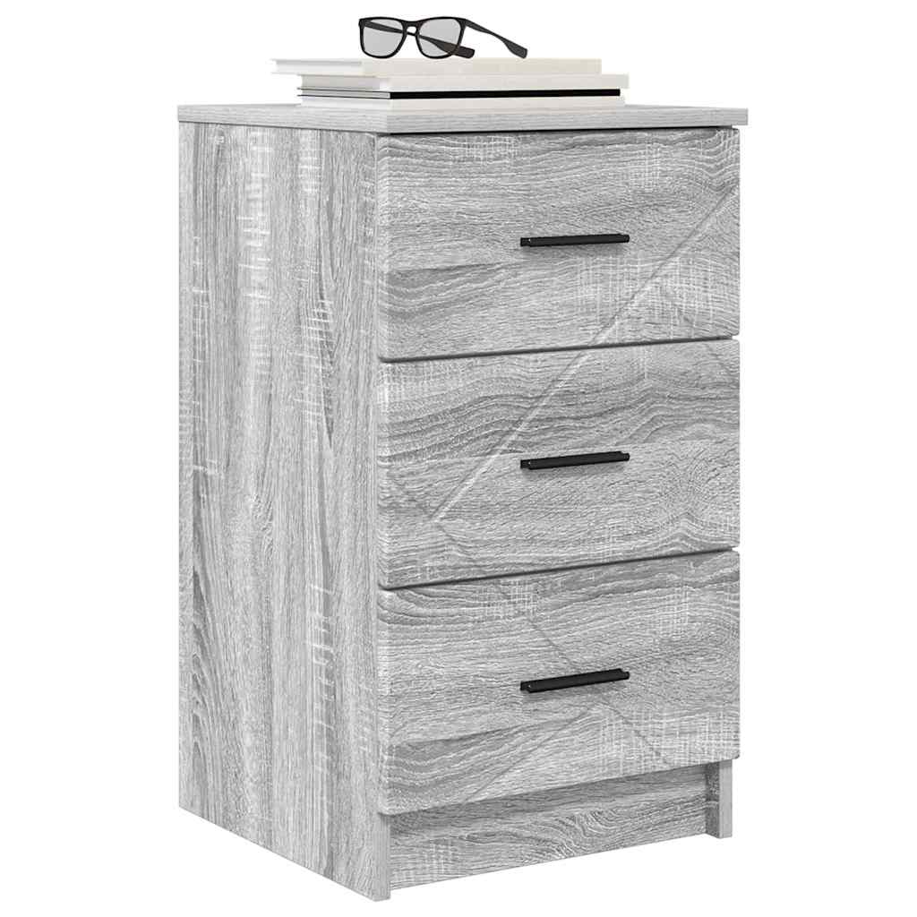 vidaXL Nachtkastje met lade Grijs sonoma 38 x 38 x 66 cm Bewerkt hout