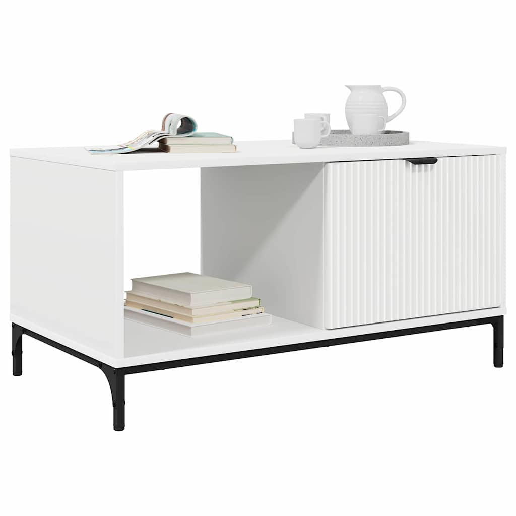vidaXL Salontafel Wit 90 x 49 x 46 cm Bewerkt hout