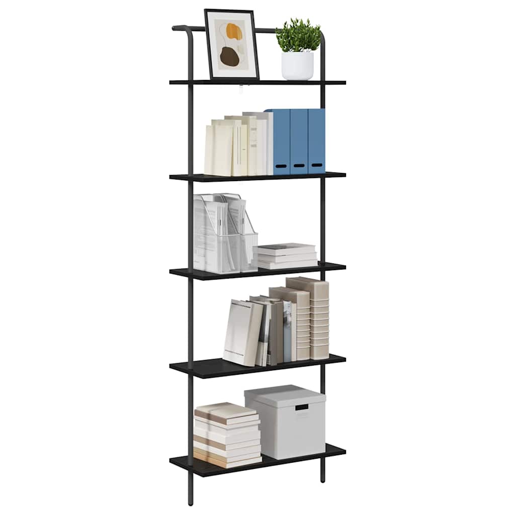 vidaXL Boekenkast Zwart eiken 60 x 24 x 168 cm Bewerkt hout