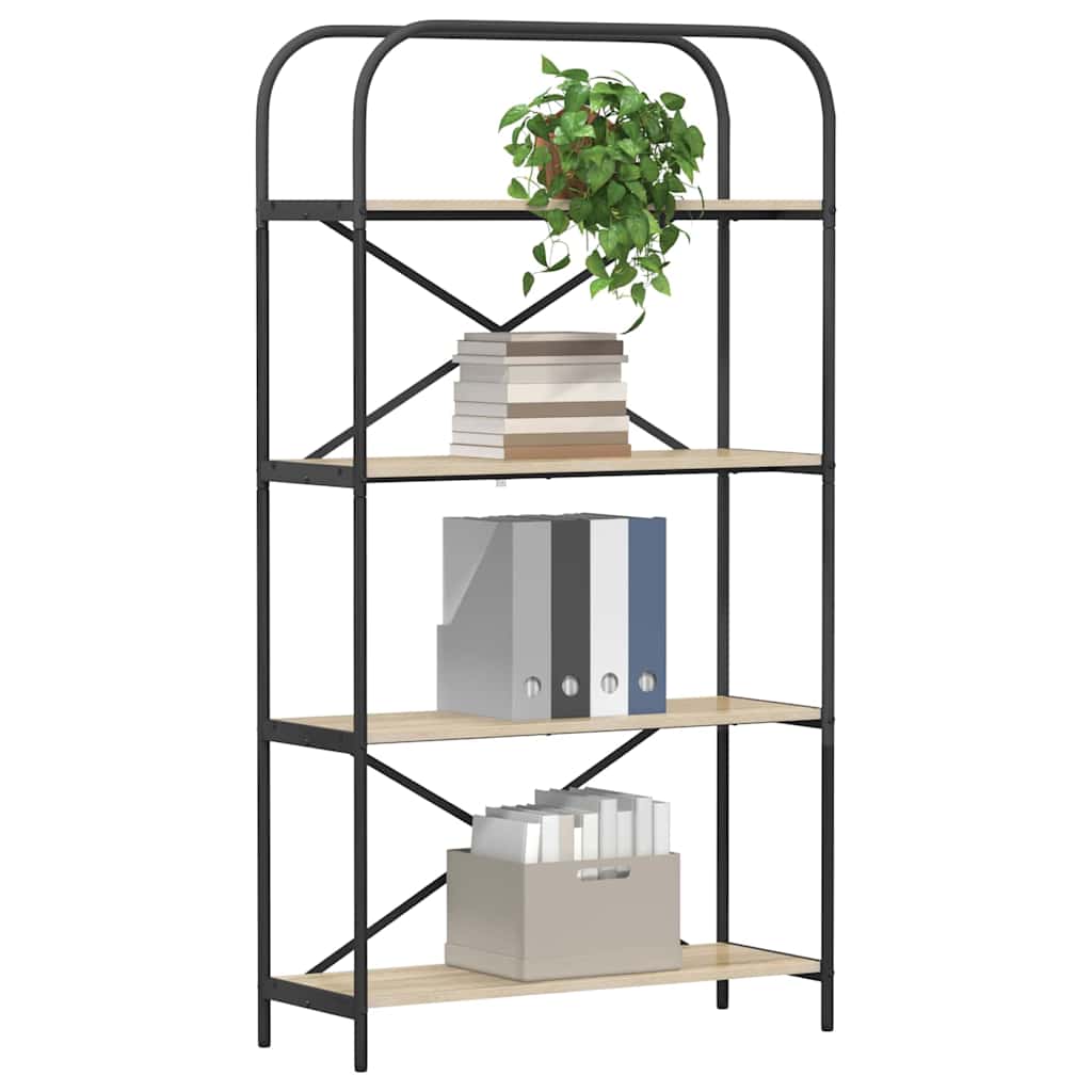 vidaXL Boekenkast Sonoma eiken 80 x 30 x 146 cm Bewerkt hout