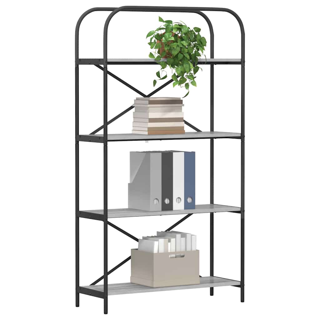 vidaXL Boekenkast Grijs sonoma 80 x 30 x 146 cm Bewerkt hout