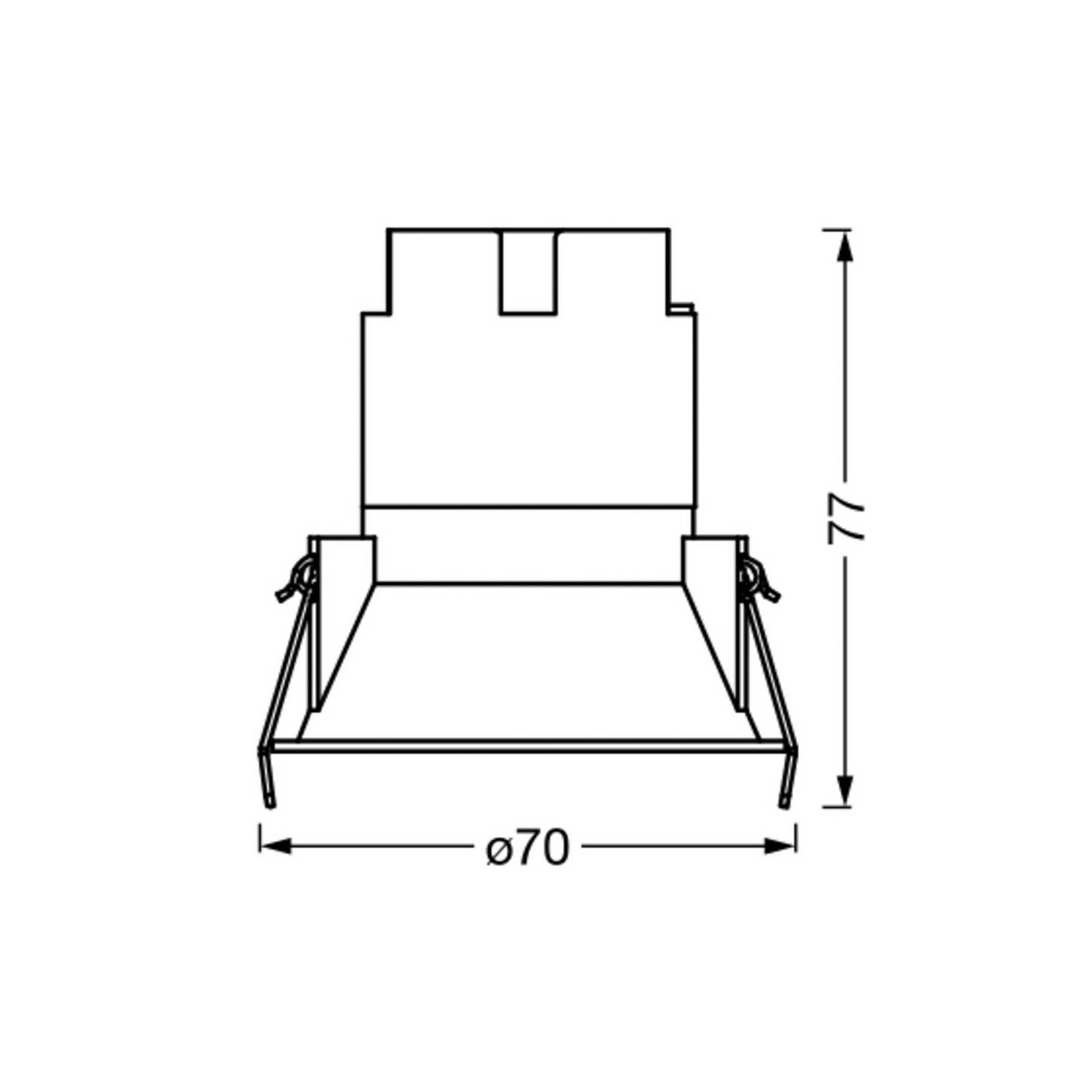 Osram LED inbouwspot TWIST, wit/zilver, 840, Ø 7 cm, metaal