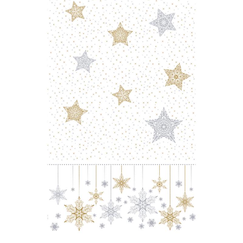 Duni Tafellaken Snowstars White 138x220