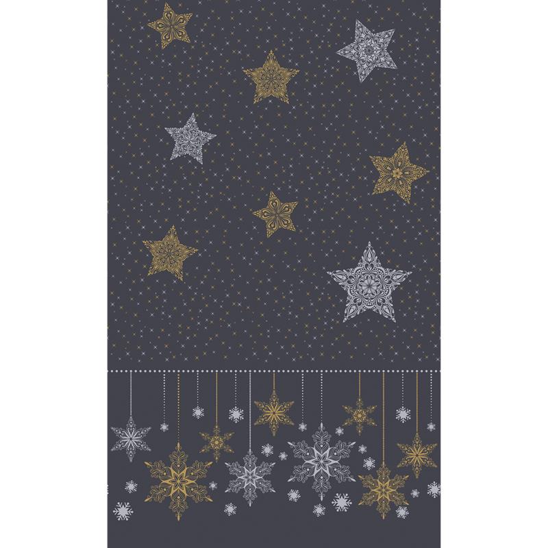 Duni Tafellaken Snowstars Black 138x220
