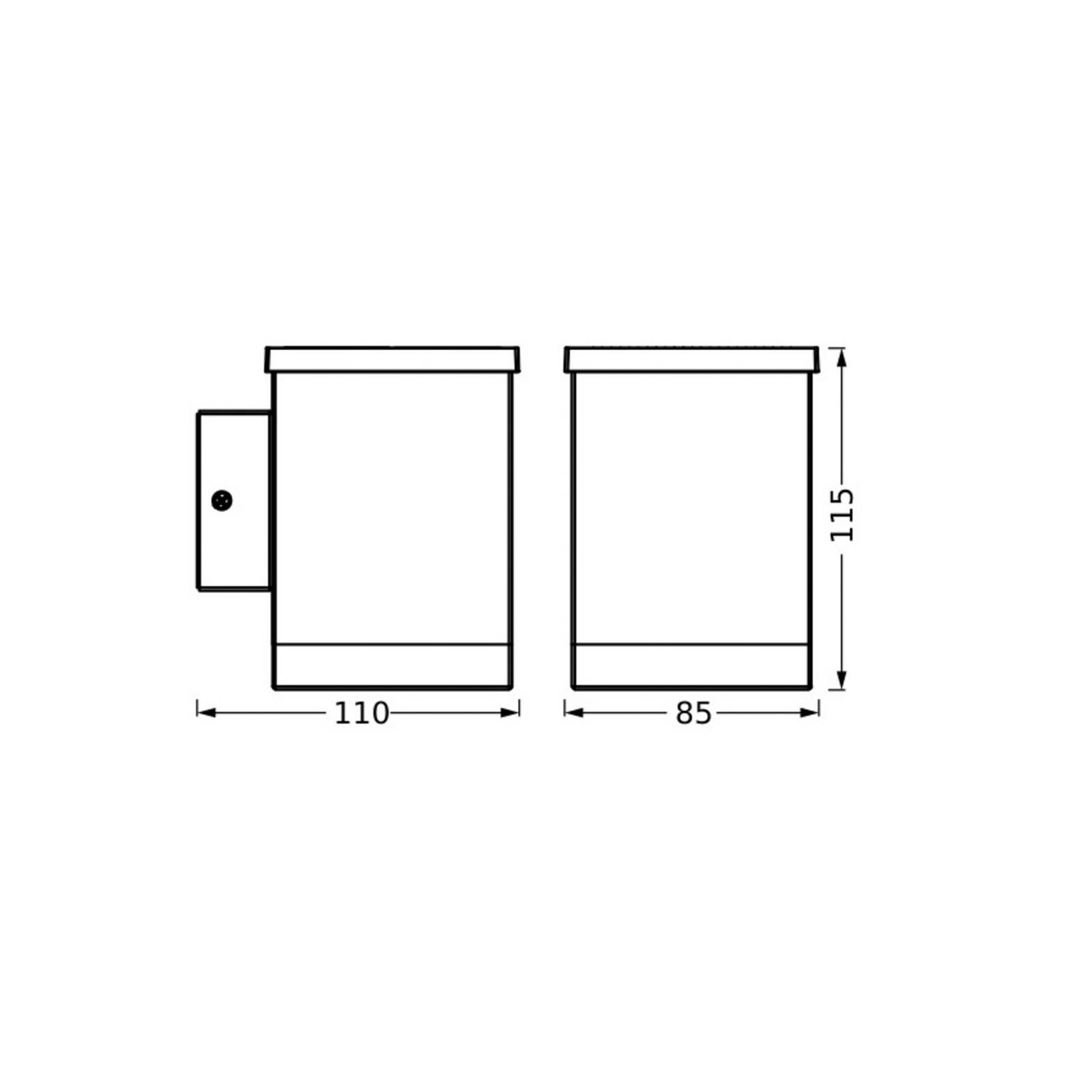 Osram LED-zonne-buitenwandlamp ENDURA STYLE QUADRO, grafiet