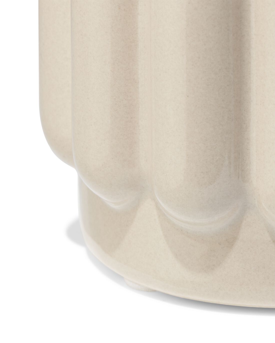 051 Bloempot ⌀7x6cm Keramiek Ribbel Grijs