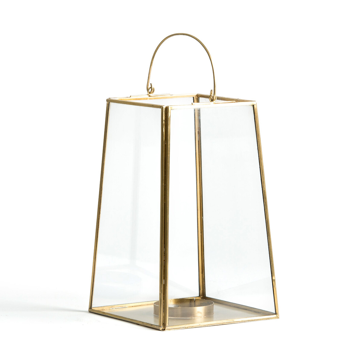 LA REDOUTE INTERIEURS Kaarshouder in glas en messing of zwart metaal, Uyova