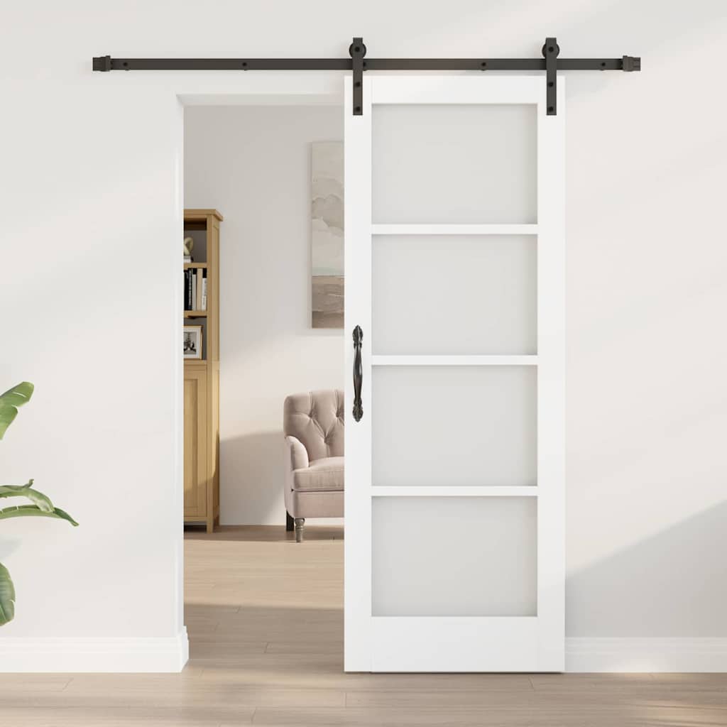 vidaXL Schuifdeur ORKDAL Wit 73.5 x 198.5 cm Massief grenenhout
