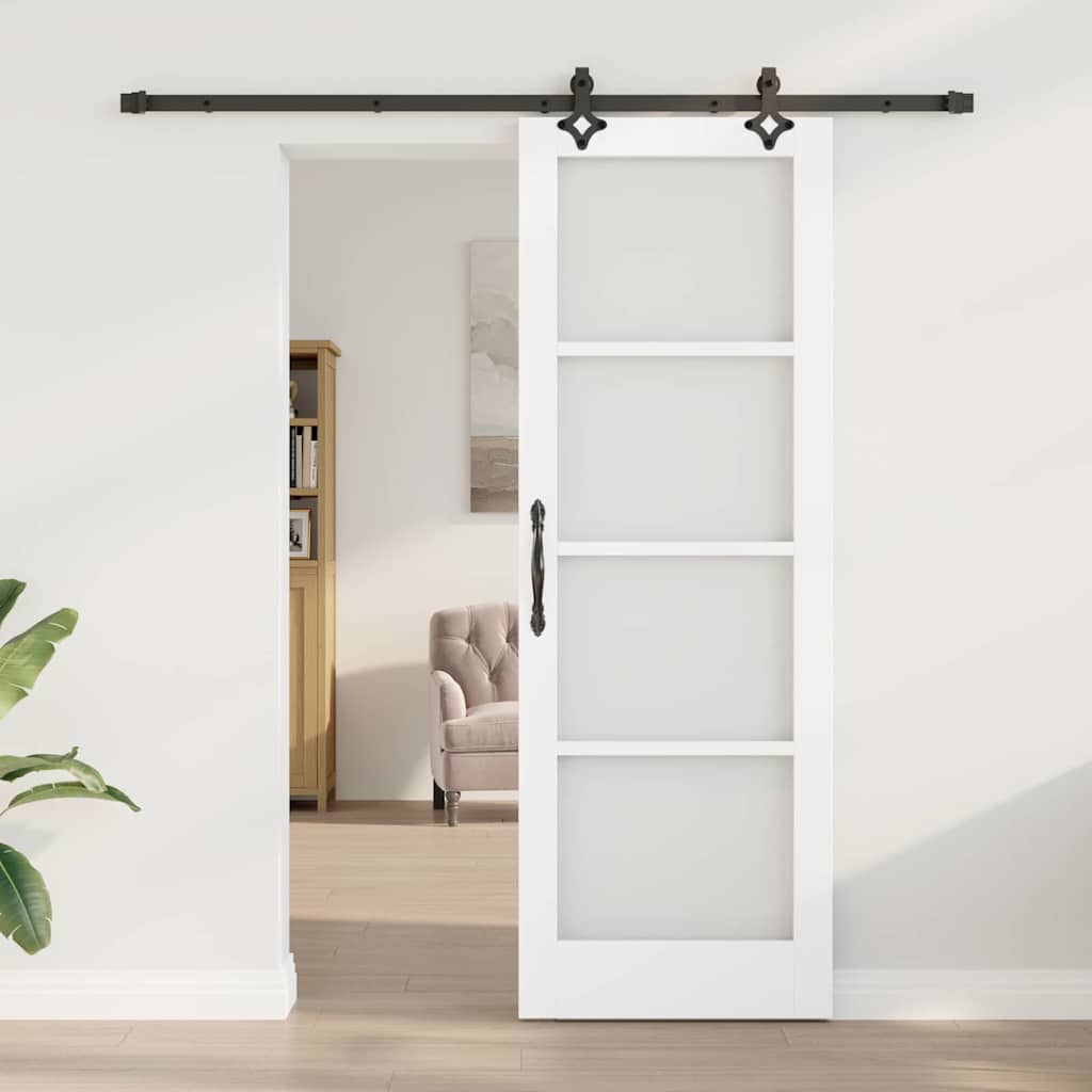 vidaXL Schuifdeur ORKDAL Wit 73.5 x 211 cm Hout en metaal