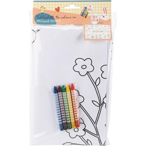 Home & Styling Pasen thema tafelkleed - 2x - inkleurbaar - 180 x 120 cm - tafellaken - inkleuren - kinderen -