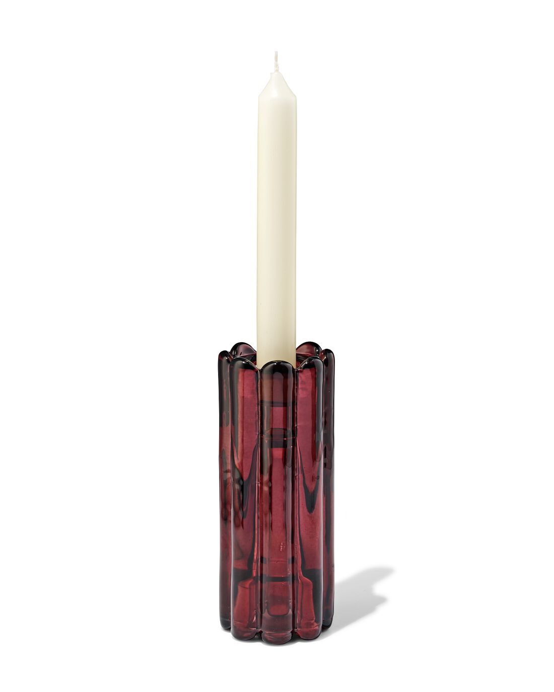 051 Kandelaar 5.8x10cm Glas Bruin (bruin)