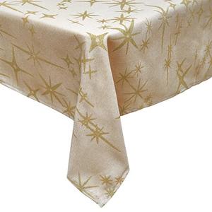 Feeric lights & Christmas Feeric Christmas Tafelkleed - beige - sterren opdruk - x 360 cm -