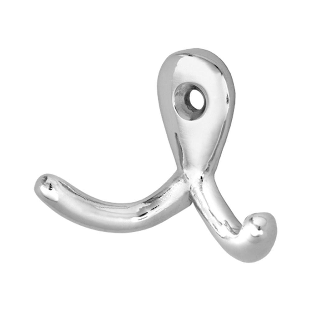 Hermeta Handdoekhaak dubbel nikkel