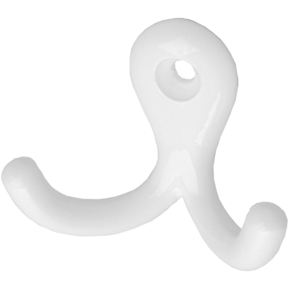 Hermeta Handdoekhaak dubbel wit