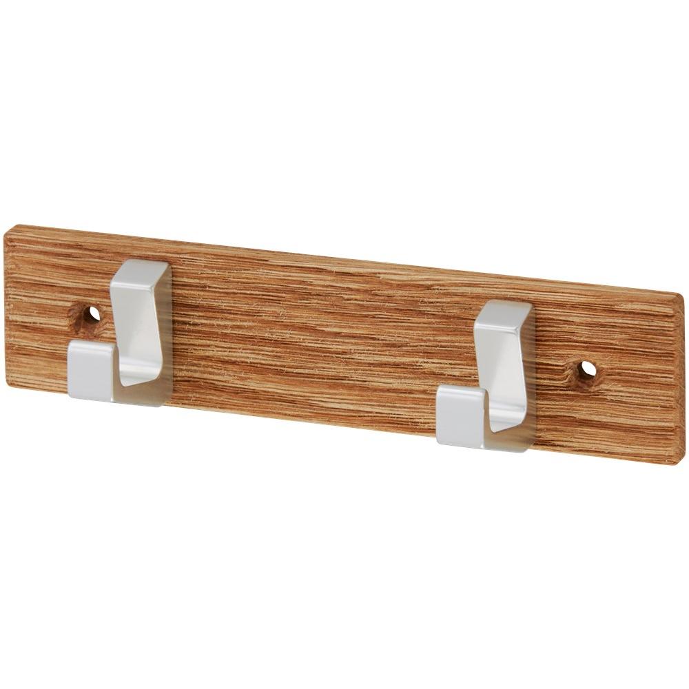 Hermeta Handdoekrek 2-haaks hout - aluminium
