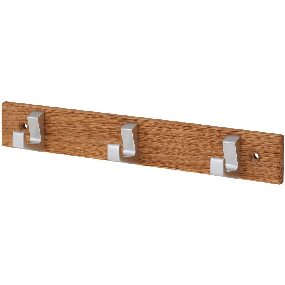 Hermeta Handdoekrek 3-haaks hout - aluminium