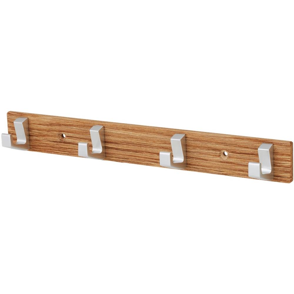 Hermeta Handdoekrek 4-haaks hout - aluminium