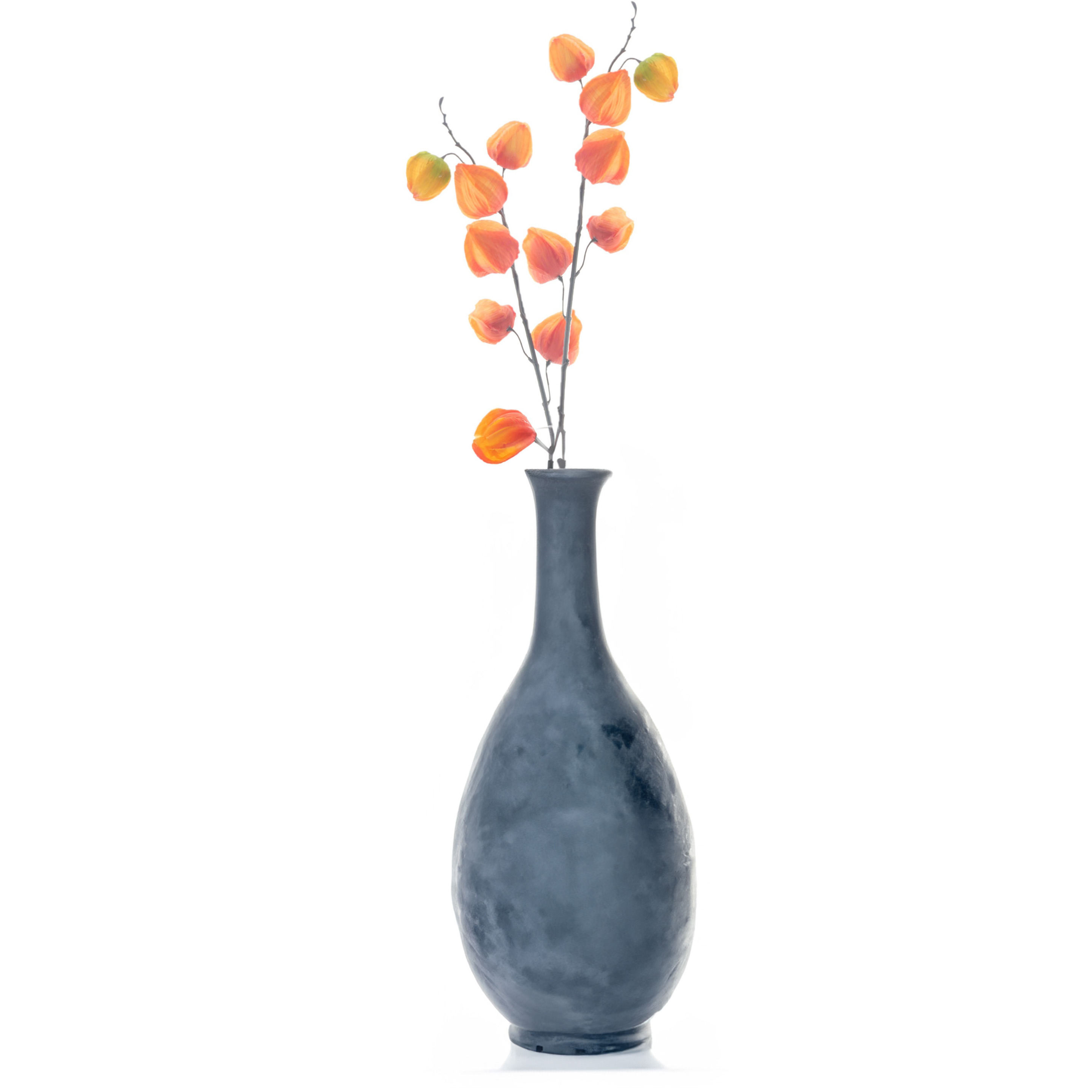 Bellatio Design Kunstbloem Lampionplant/physalis tak - 2x - 73 cm - oranje - zijde bloemen - Kunst herfst takken -