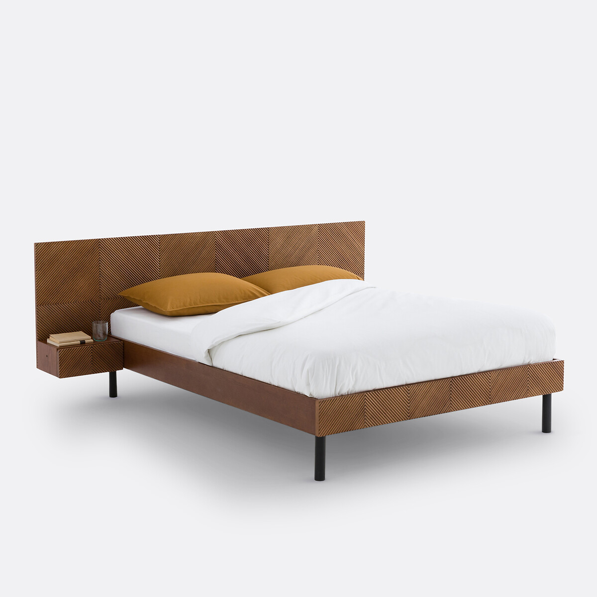 LA REDOUTE INTERIEURS Bed met ingebouwde nachtkastjes en beddenbodem, Jérem