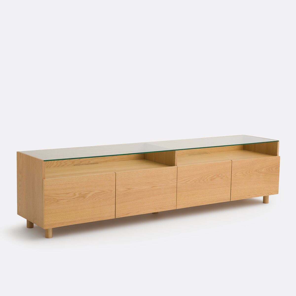 LA REDOUTE INTERIEURS XL TV/hifi-meubel, 4 deuren, glazen blad, Walor