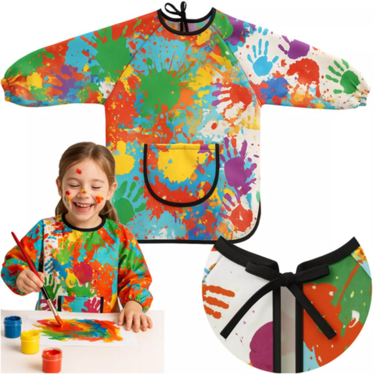 Kruzzel Knutsel schort/verfschort voor kinderen