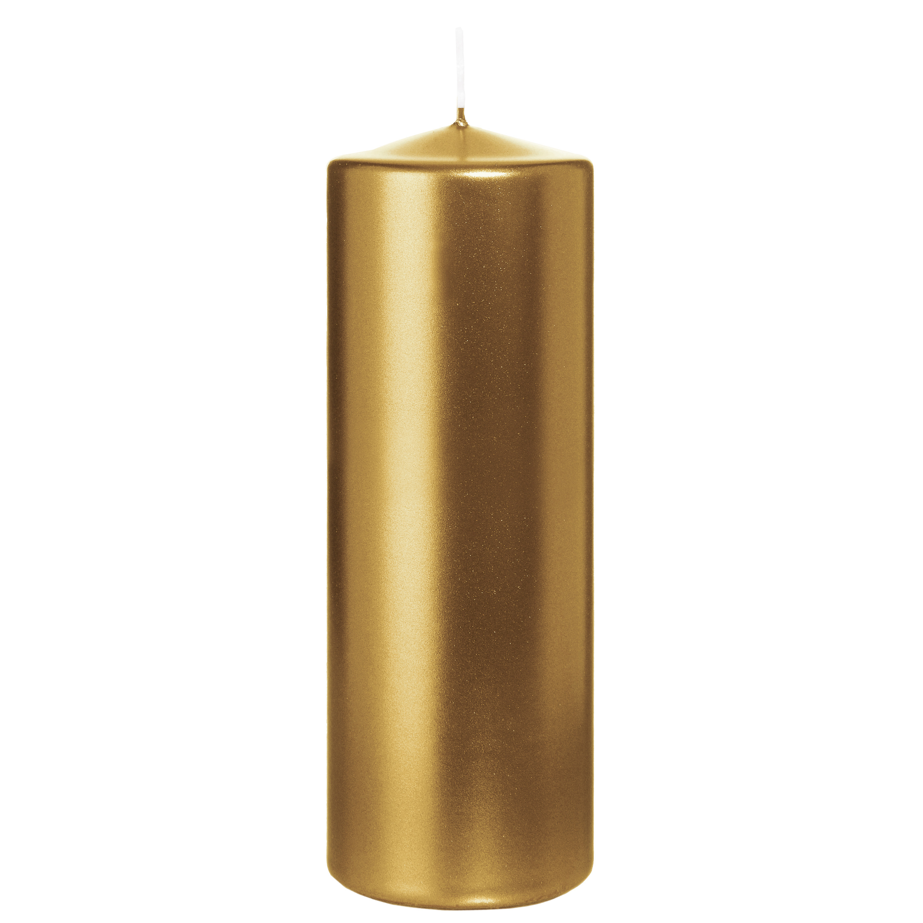 Wiedemann Cilinderkaars/stompkaars - metallic goud - 20 x 7 cm - 103 branduren -