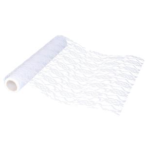 Givi Italia Tafelloper op rol - gesponnen kant - wit - 30cm x 3m - stof -