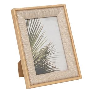 Atmosphera Fotolijstje - voor 10 x 15 cm foto - beige - mdf/glas - ornament frame 14.5 x 19.5 cm -