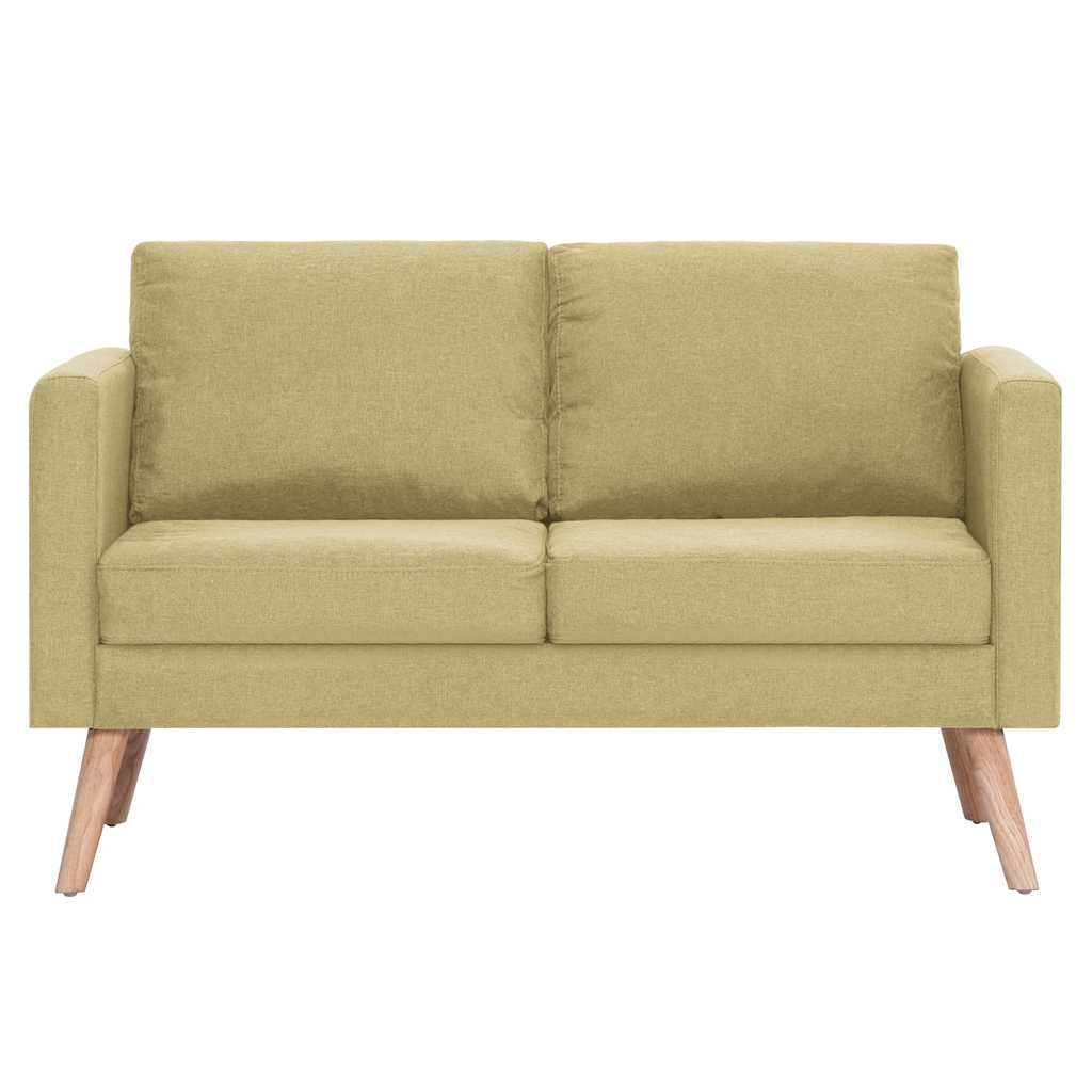 vidaXL Tweezitsbank stof groen