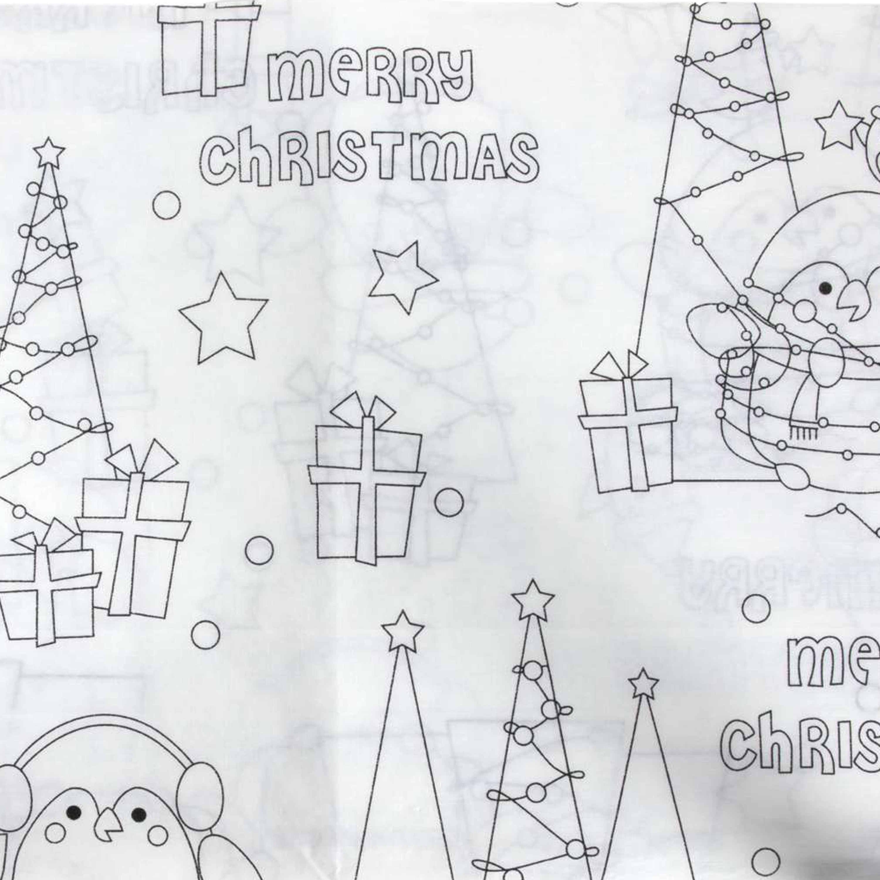 Svenska Living Kerst tafelkleed - inkleurbaar - 240 x 135 cm - voor kinderen