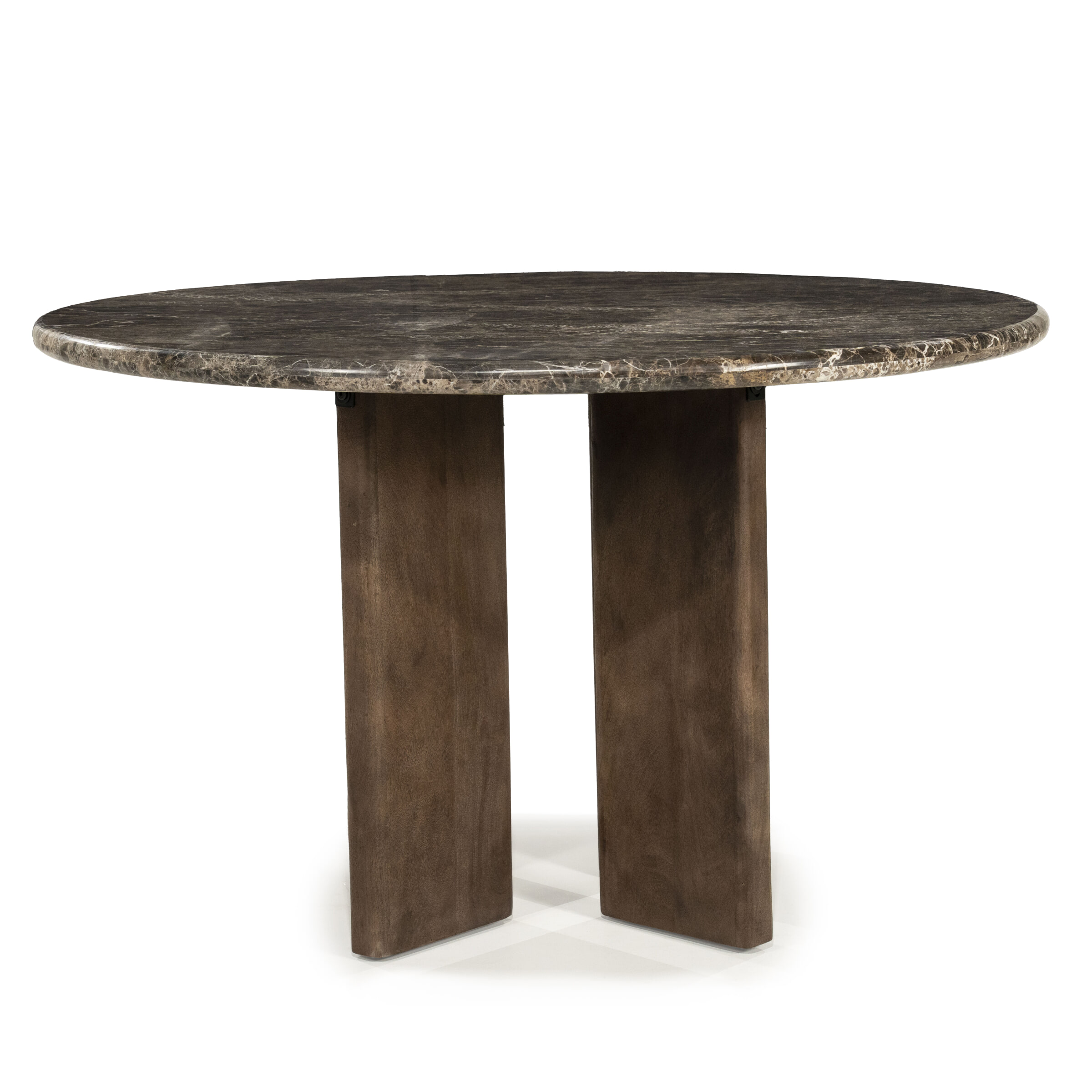 Eleonora Ronde Eettafel Lando Marmer, 127 cm - Bruin