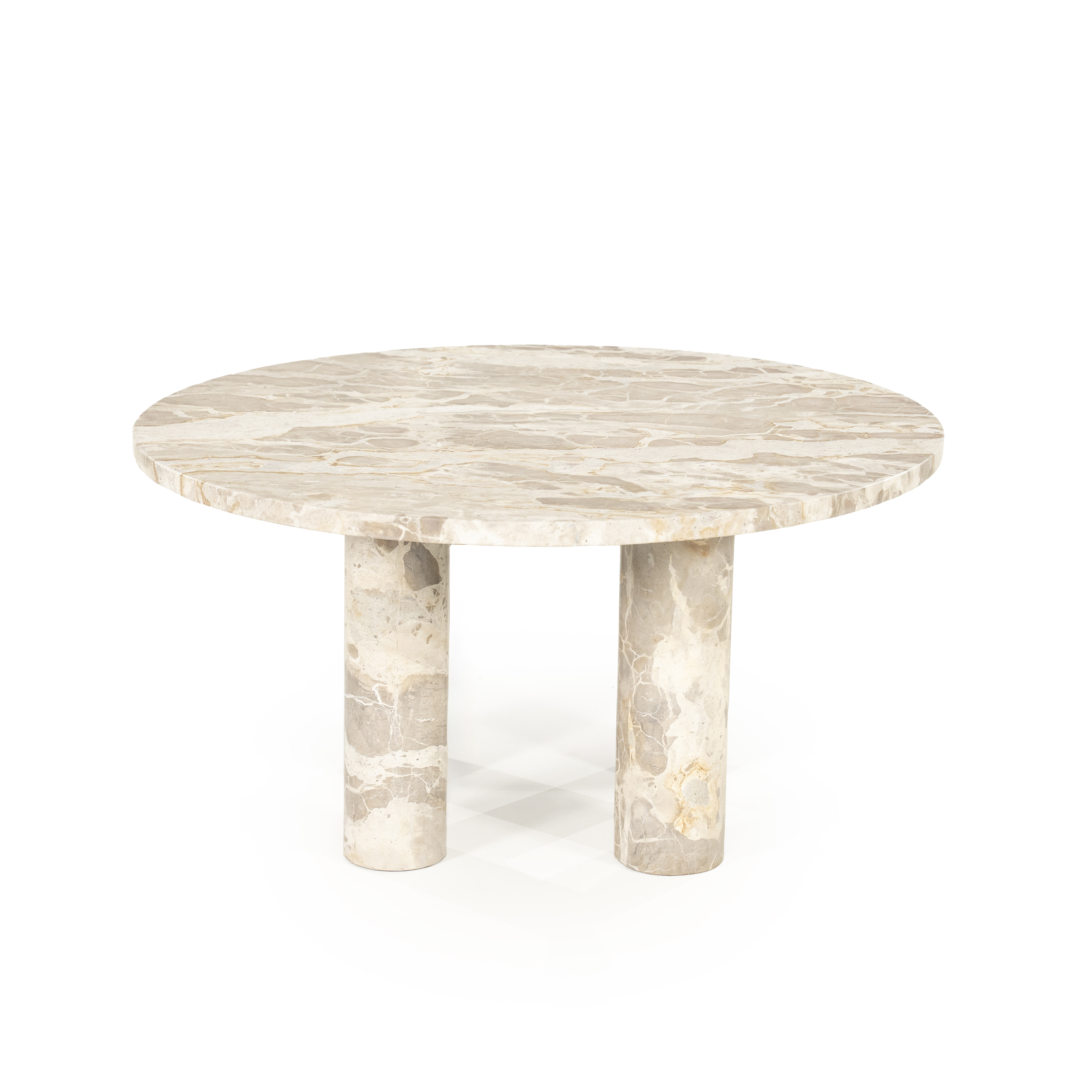 By-Boo Ronde Salontafel Marmo Marmer, 70cm - Beige