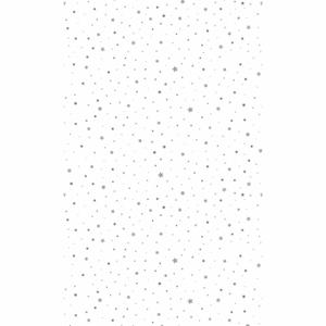 Duni Kerst tafellaken/tafelkleed - 138 x 220 cm - papier - wit met sterren - rechthoekig -