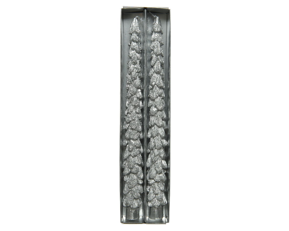 Ksd Dinerkaars wax d4h27cm zilver 2st - 