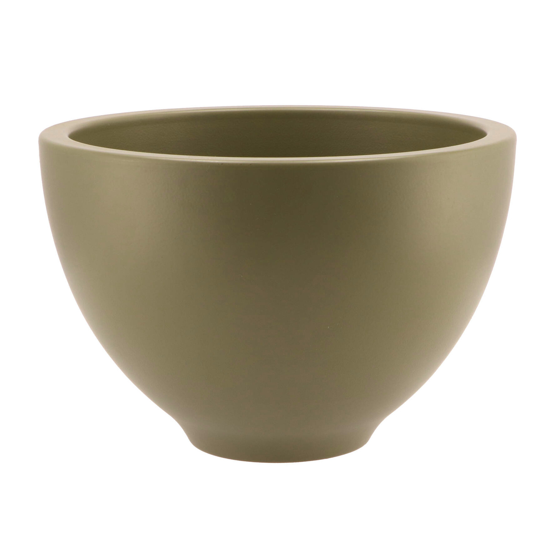 DK Design bloempot/plantenpot Vinci - olijfgroen mat - voor kamerplant - D18 x H27 cm -