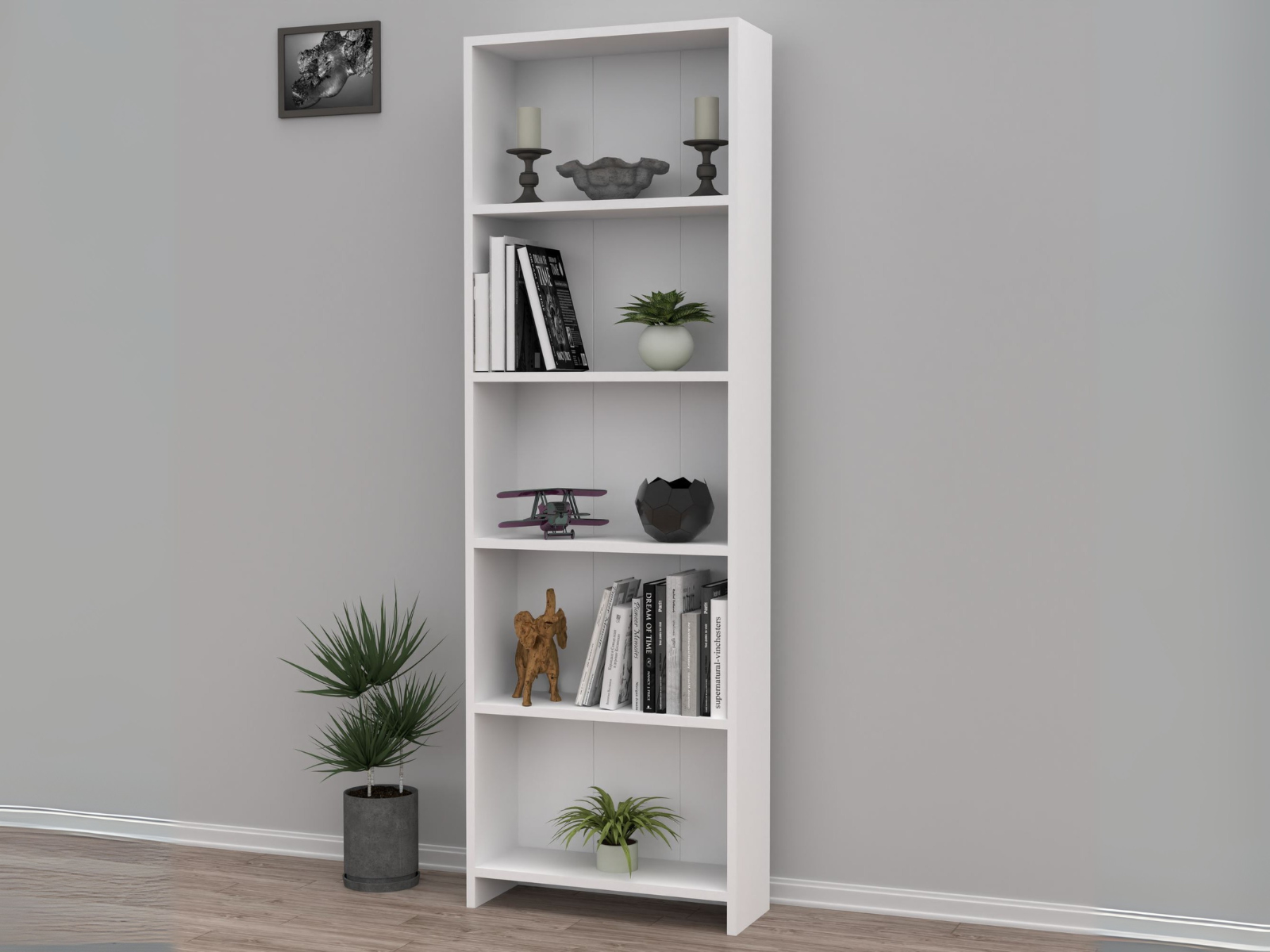 Mobistoxx Boekenkast KARIS 56 cm wit