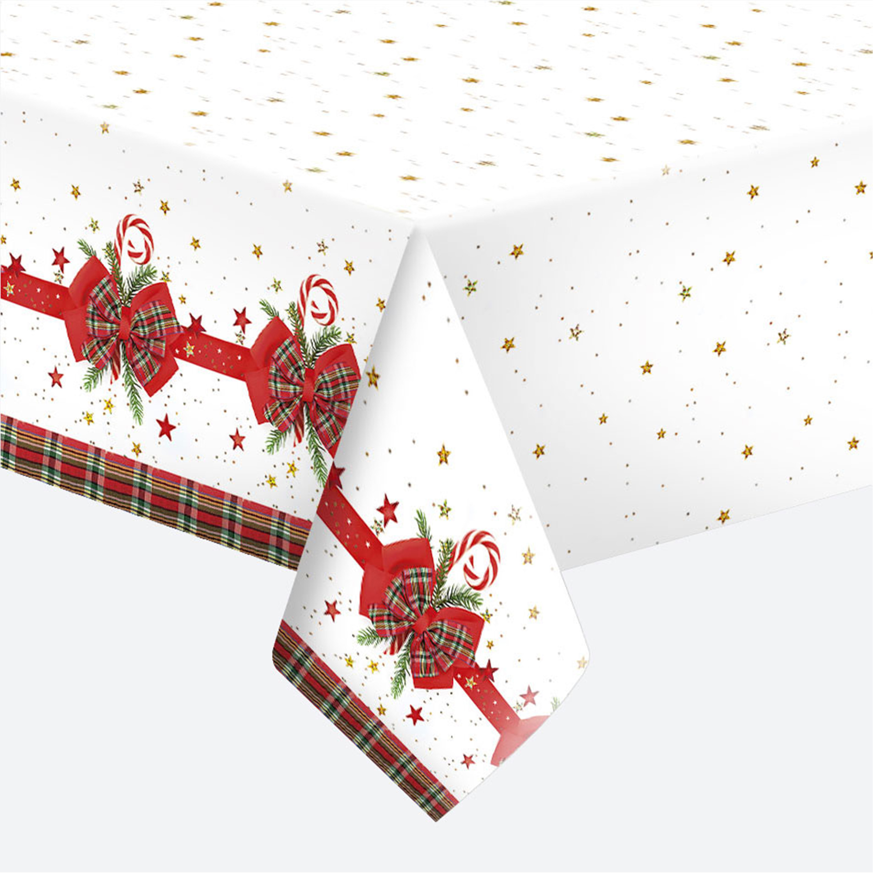 Daisy kerst Tafelkleed - 120 x 180 cm - papier - strikken print - rechthoekig - tafellaken -