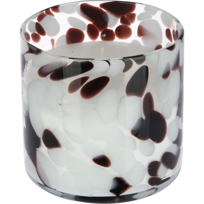 Nampook Kaars In Glas 10 cm Wit En Brui - 