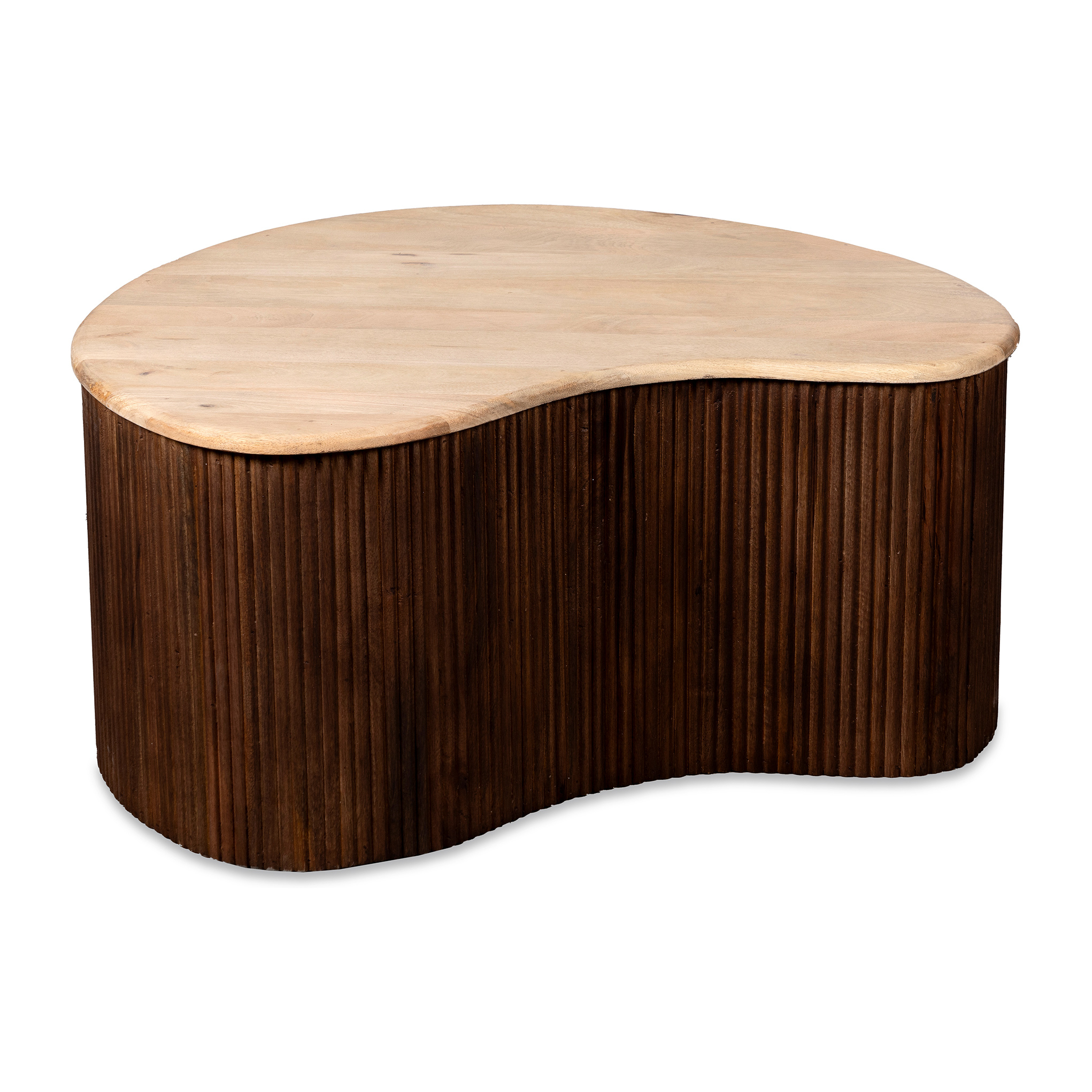 Lewis & Loft Salontafel Lena - Organische vorm - Maat L - FSC-gecertificeerd mangohout - Bruin