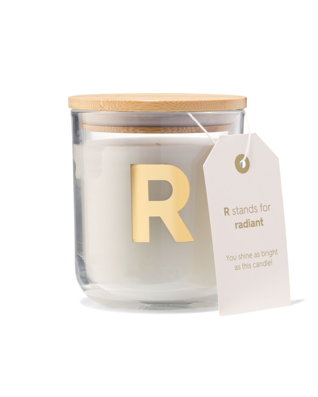 HEMA Kaars in glas Ø8x10cm letter R