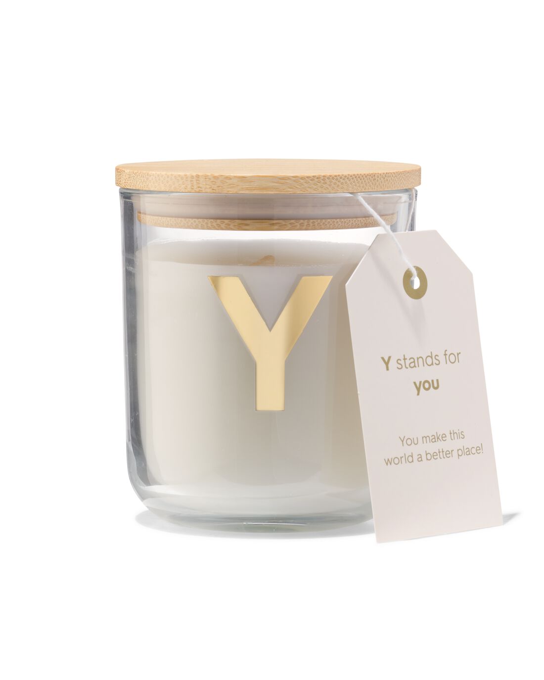 HEMA Kaars in glas Ø8x10cm letter Y