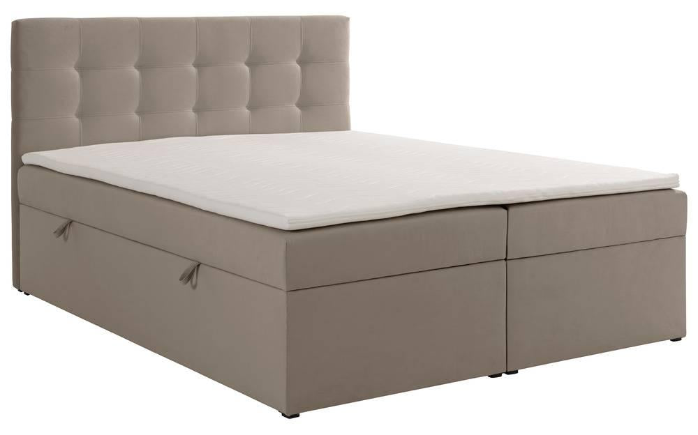 NADUVI Collection Boxspring Rodez velvet met opbergruimte en topper 160 x 200 cm |