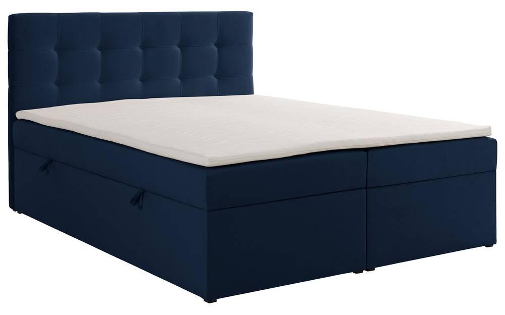 NADUVI Collection Boxspring Rodez velvet met opbergruimte en topper 160 x 200 cm |