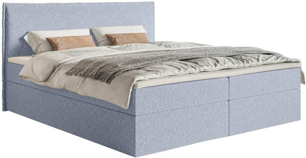 NADUVI Collection Boxspring Esmay chenille met opbergruimte en topper 160 x 200 cm |
